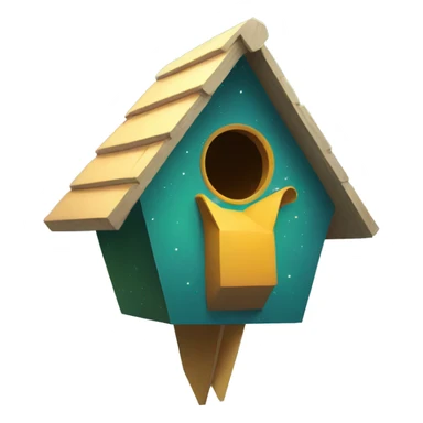 space birdhouse sticker