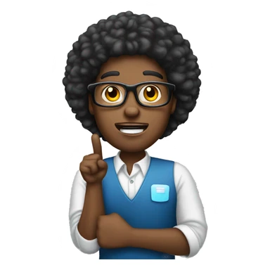 AFRO AMERICAN CALL CENTRE POINTING sticker