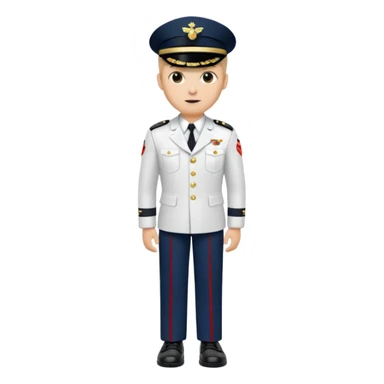 A marine dress up in dress blues. sticker