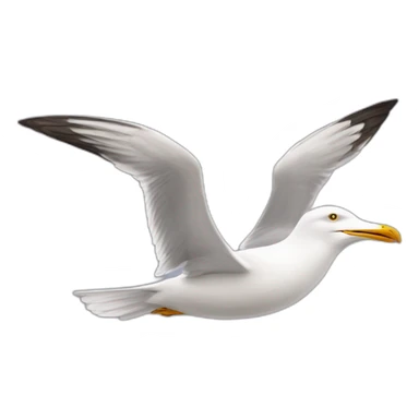 a seagull and a pentagram sticker