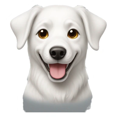 White dog for chirstmas sticker