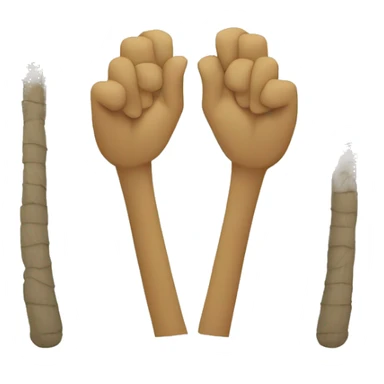 two palms crossed to form double eagle sticker