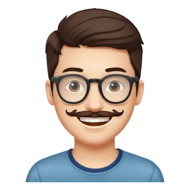 hipster eyeglass sticker