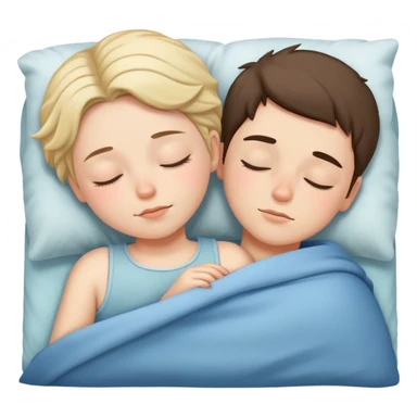Boy sleeping with girl sticker