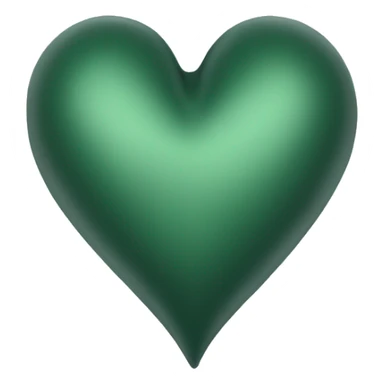 Dark sage green heart sticker