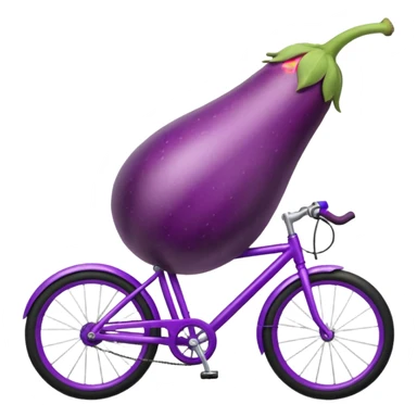 Eggplant on bike sticker