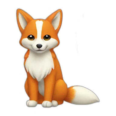 Renard arc-en-ciel sticker