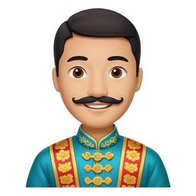 Chinese groom, traditional, culture of chinese, smiley on face. sticker