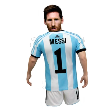Messi un mate remera de argentina sticker