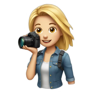 Girl photographer  sticker