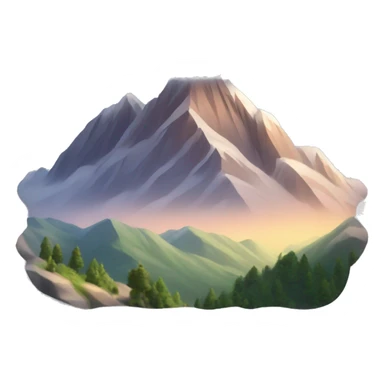 Mountains and a Beautiful sky sticker