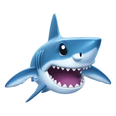 shark made out of bubbles sticker