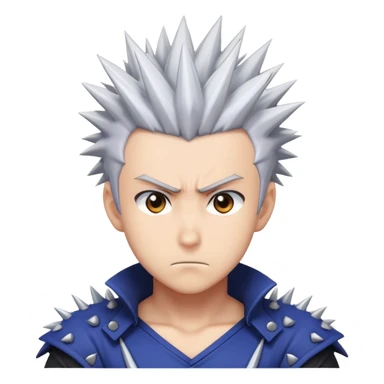 Anime hero with spiky hair and determined expression sticker
