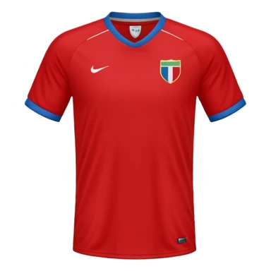 solid red plain soccer jersey sticker