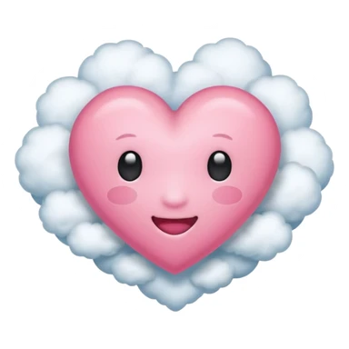 pink heart + cloud emoji sticker
