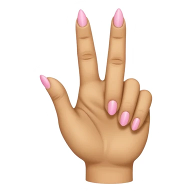 A hand with only the third finger, the thumb, and the pinky pointed up. The ring and index fingers are down sticker