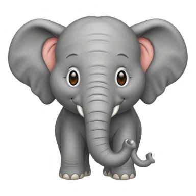 A happy elephant sticker