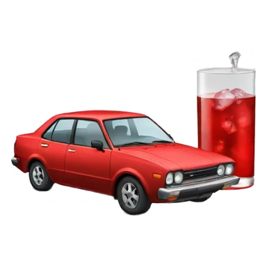 red toyota corolla and vodka sticker