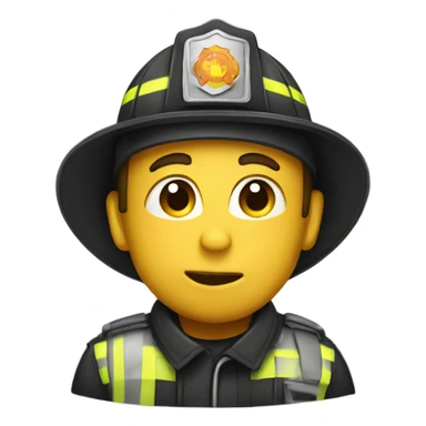 Fireman kissing sticker