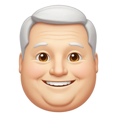 happy plump white man sticker