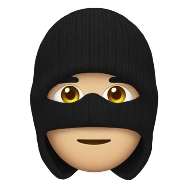 thief wearing a black woollen balaclava  sticker