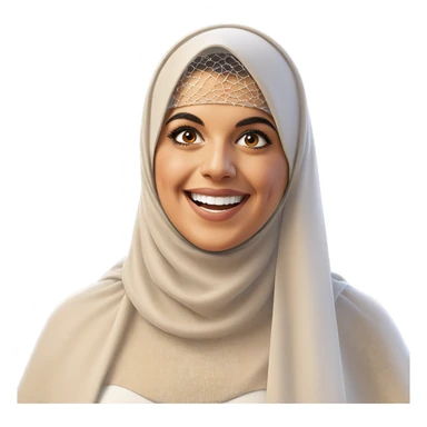 smiling girl in veil sticker