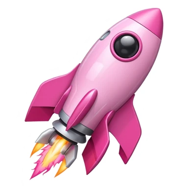mix light pink dark pink and white girly phone rocket sticker