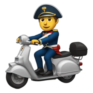 Napoleon on a scooter sticker