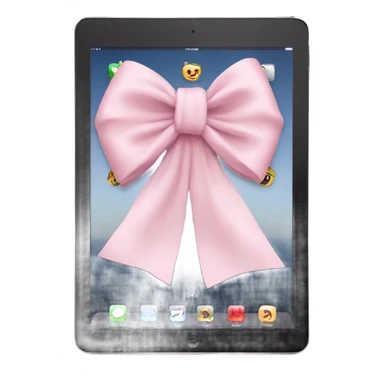 Light pink iPad screen with bow on it sticker