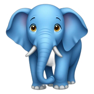 A blue elephant sticker