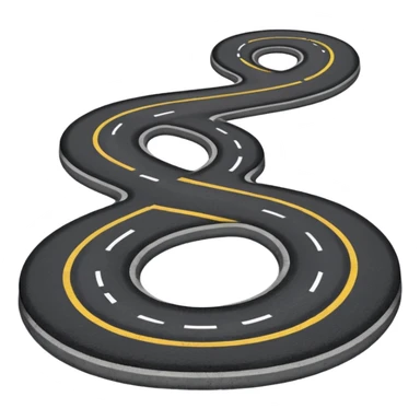 The road winding into the distance
 sticker