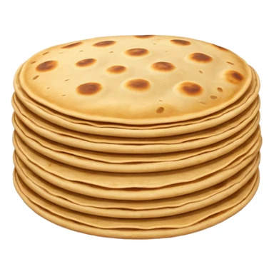 realistic stack of indian roti/chapati sticker