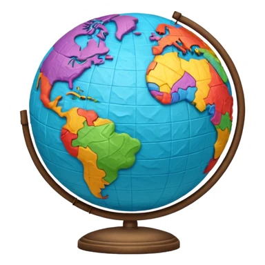 Papier-Mâché Globe sticker