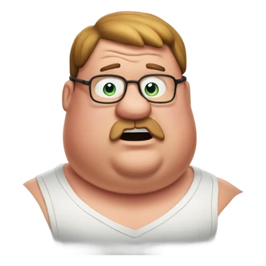 Fat buff Peter griffin  sticker