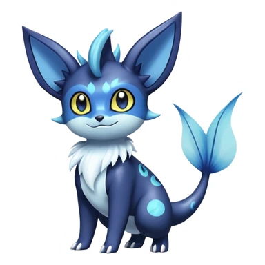 Noibat-Vaporeon-Meowstic-Umbreon-Fakémon-hybrid-creature (full body)  sticker