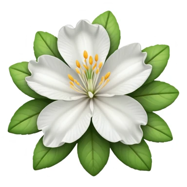 the white  azalea flower sticker
