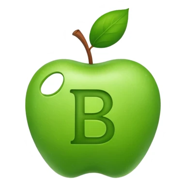Empty apple like o with letter B in the midlle sticker