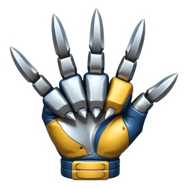 fist with wolverine claws sticker