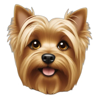 yorkie head tilt sticker