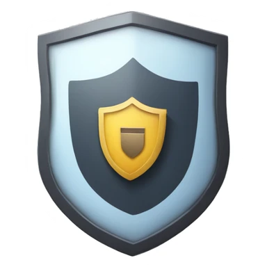 shield with a check in the center sticker