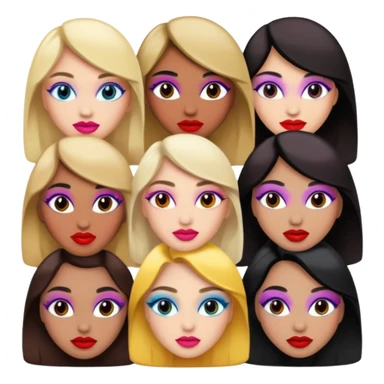 people doing makeup sticker