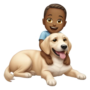 Baby riding a dog sticker
