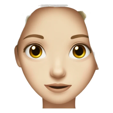 Pretty girl green eyes pale skin and long brown hair  sticker