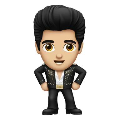 Elvis Presley, man with blue eyes and black hair sticker