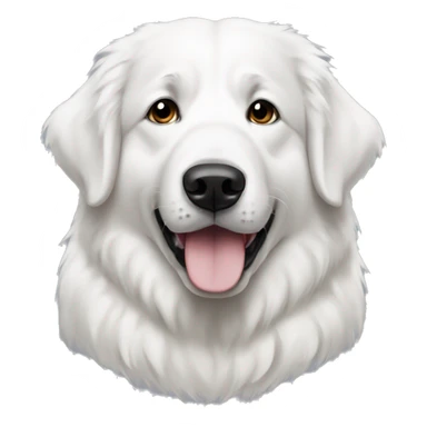 A white Great Pyrenees, cute and furry sticker