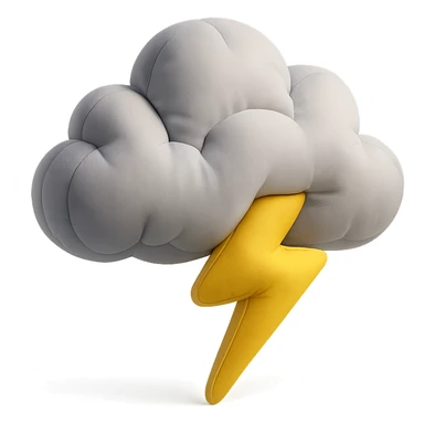 thunderstorm cloud with lightning sticker