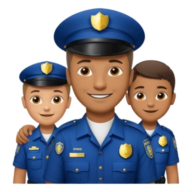 A proud dad who is proud of his children and is a police officer sticker