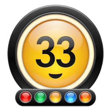 movie number 3 , Bordered with spotlights, shiny round lights sticker