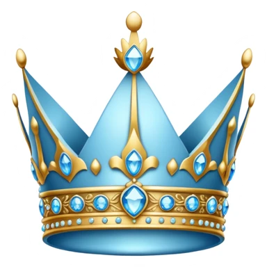 Light blue crown sticker