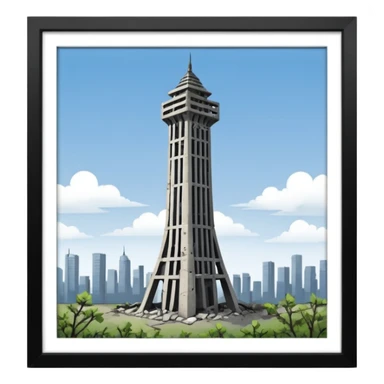 Uçak çarpan kule sticker